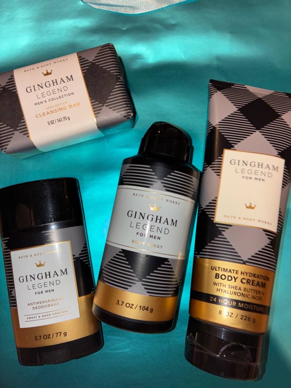 Bath & Body Works Gingham Legend for Men - Black, Gray, Gold